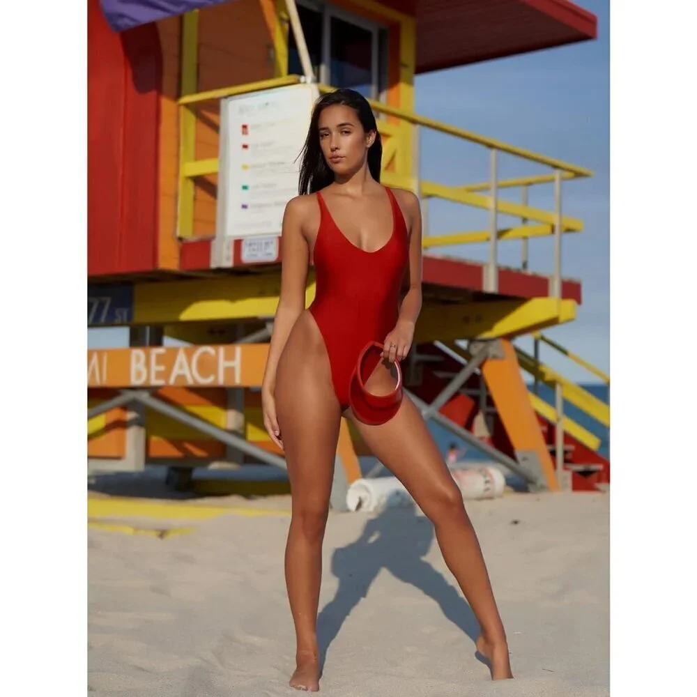 RELLECIGA Women's One Piece Thong Swimsuit
